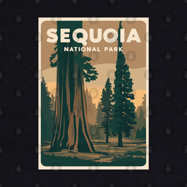 Retro Vintage Sequoia National Park California by Perspektiva